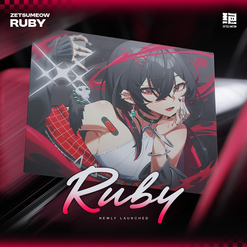 ZETSUMEOW × WATERKUMA - Ruby【布製&ガラス製マウスパッド】