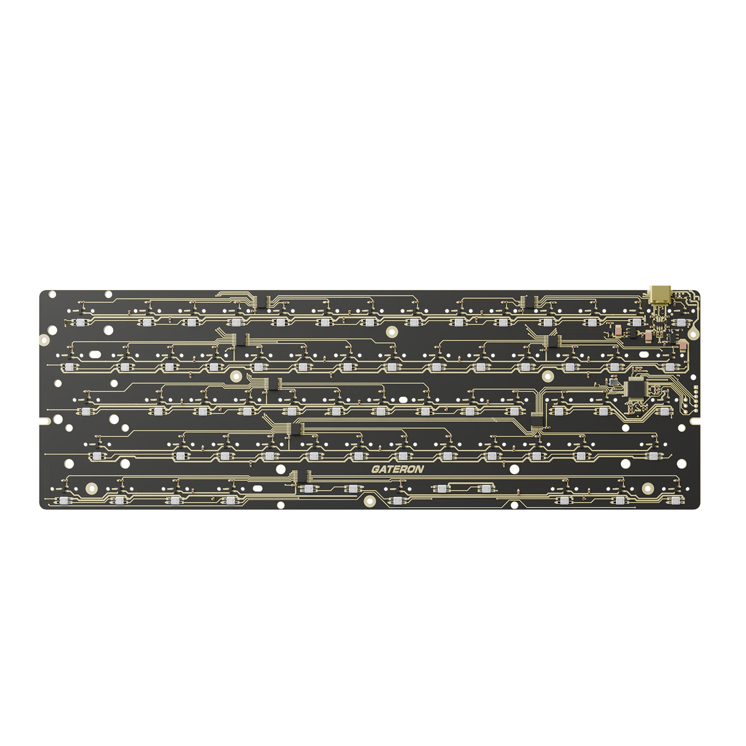 GATERON GT60 PRO Magnetic Keyboard PCBA【スタビ&フォーム組み立て済み】