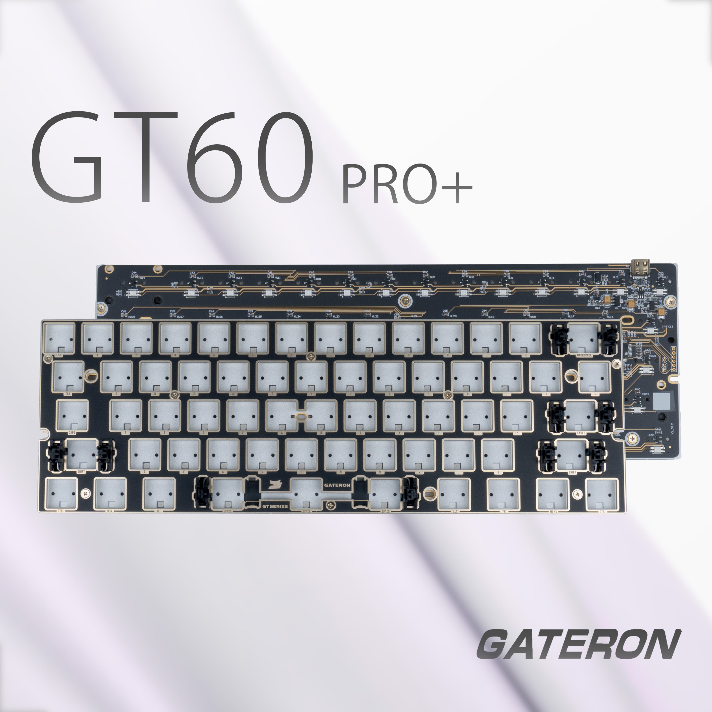 GATERON GT60 Pro+ Magnetic Keyboard PCBA【スタビ&フォーム組み立て済み】