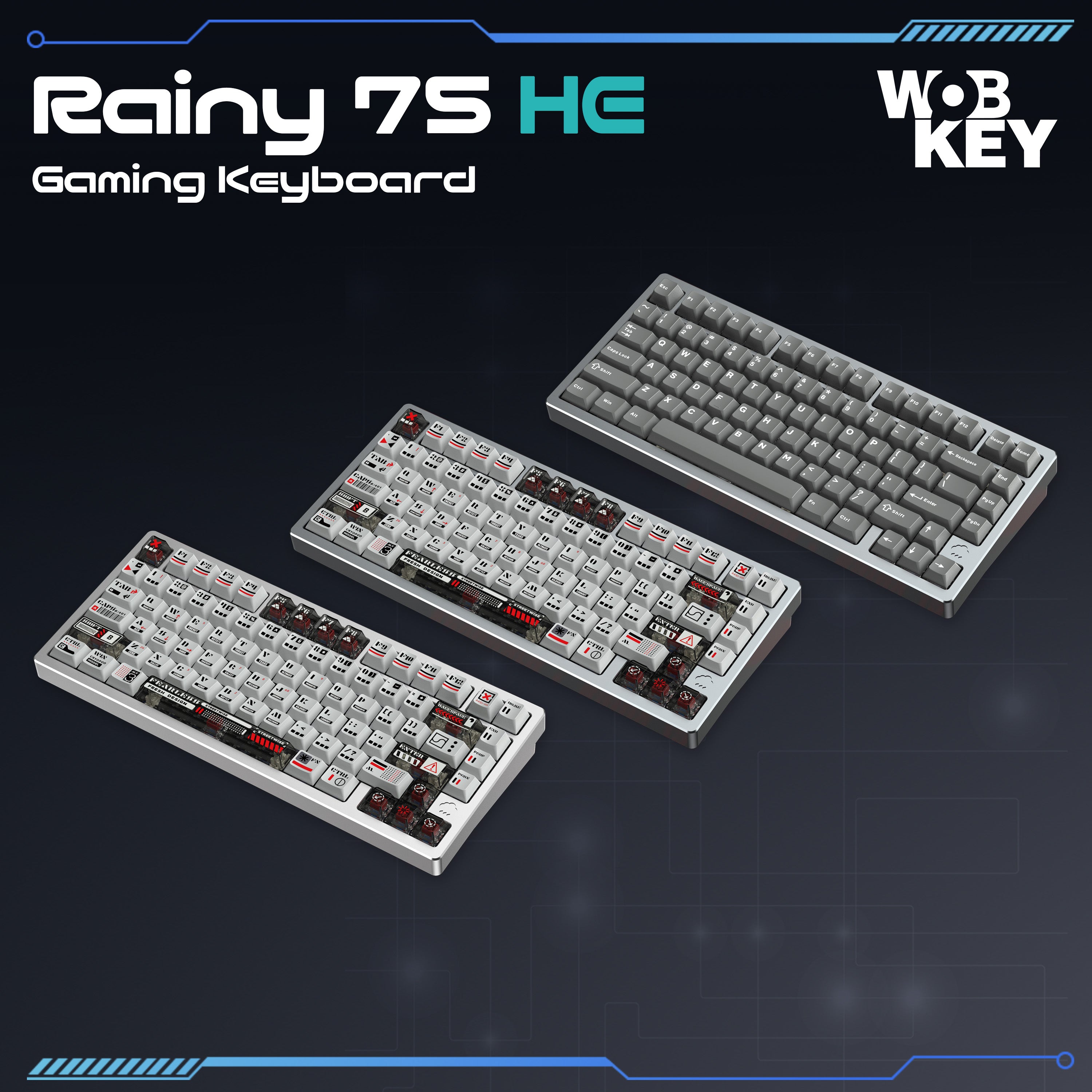 WOBKEY Rainy 75 HE(Jade Pro Switch)【ゲーミングキーボード】