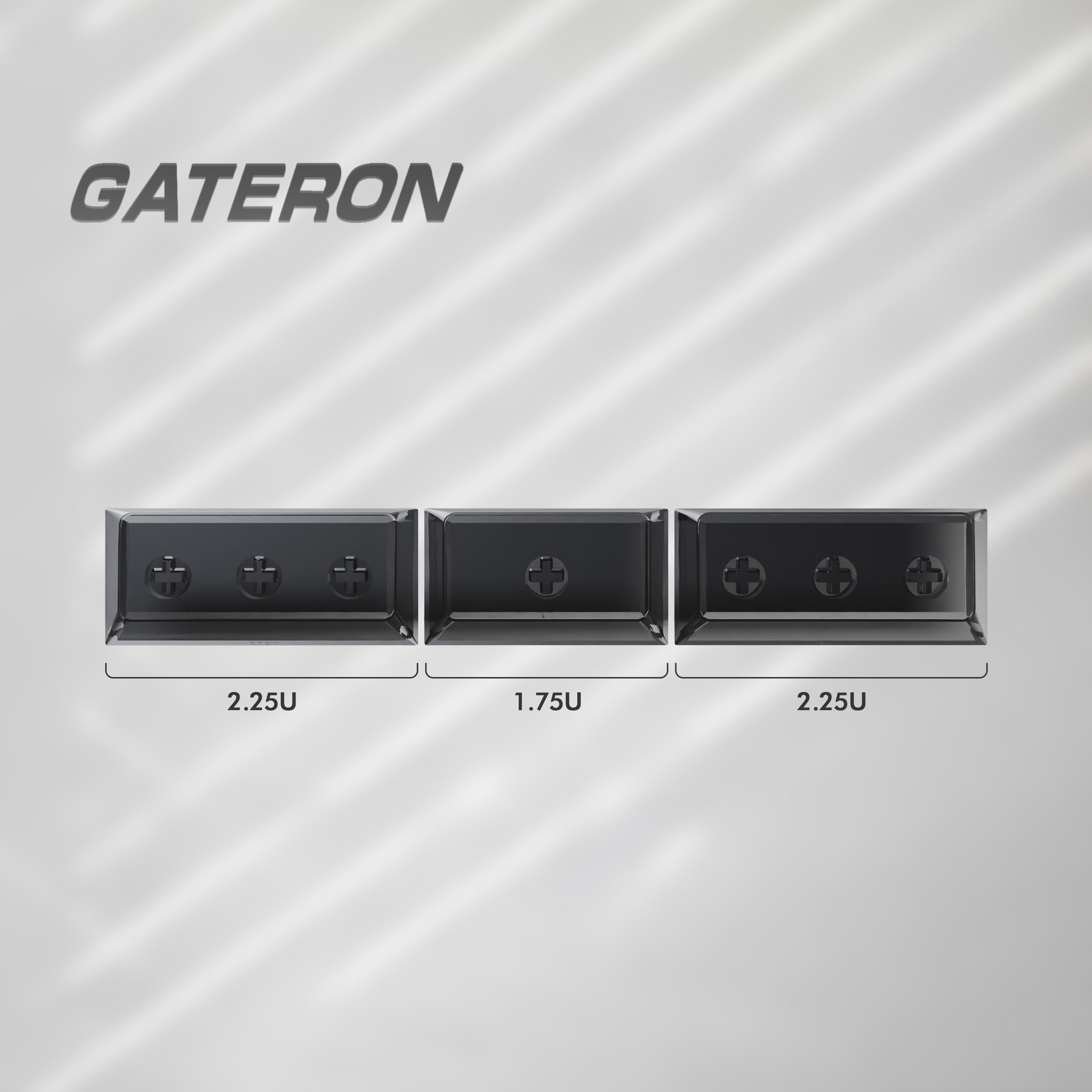 GATERON 3分割スペース 透明キーキャップ