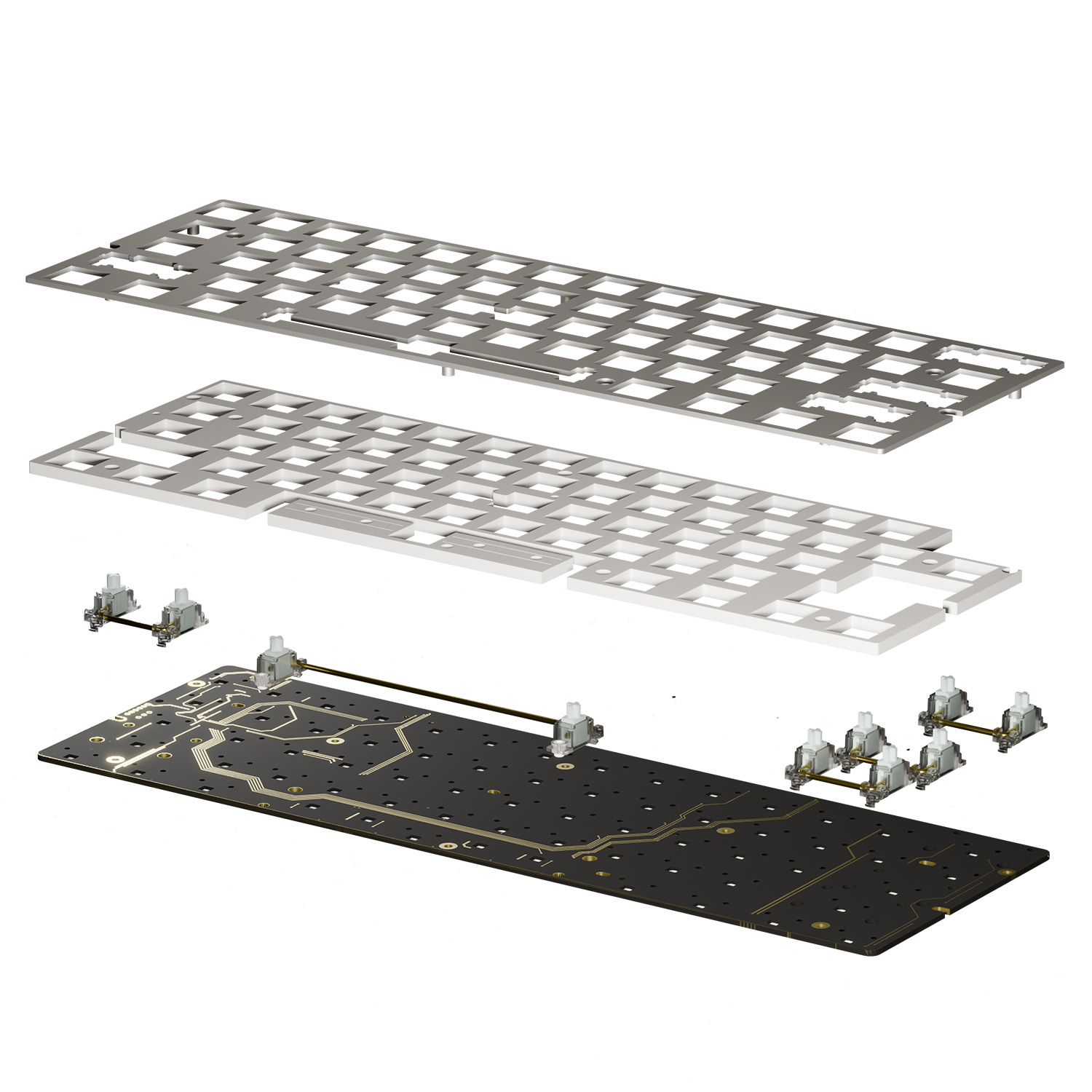 GATERON GT60 PRO Magnetic Keyboard PCBA【スタビ＆フォーム組み立て済み】
